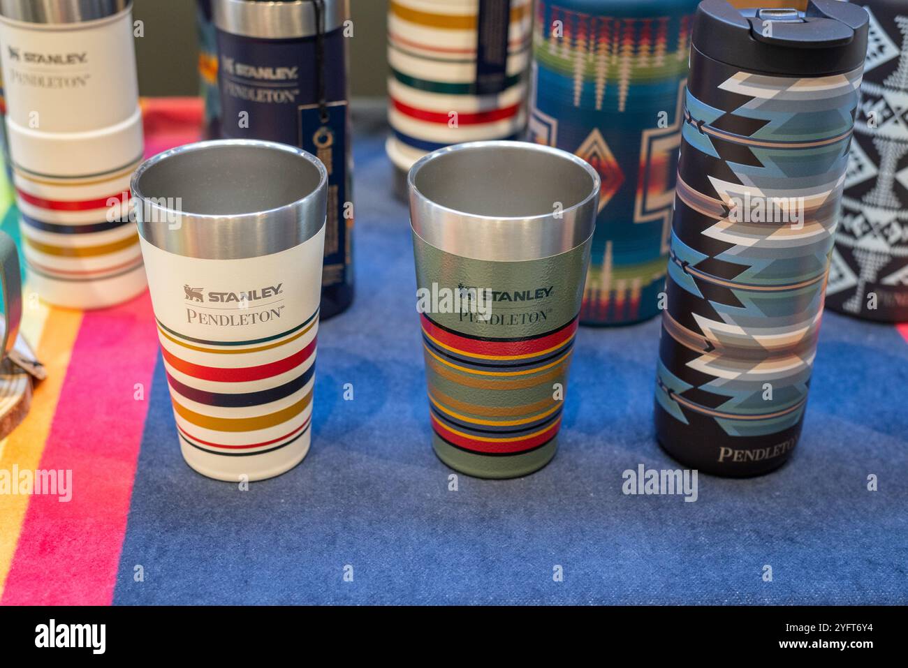 Stanley Pendleton Pint Becher am 9. März 2024 in Bangkok, Thailand. Stockfoto