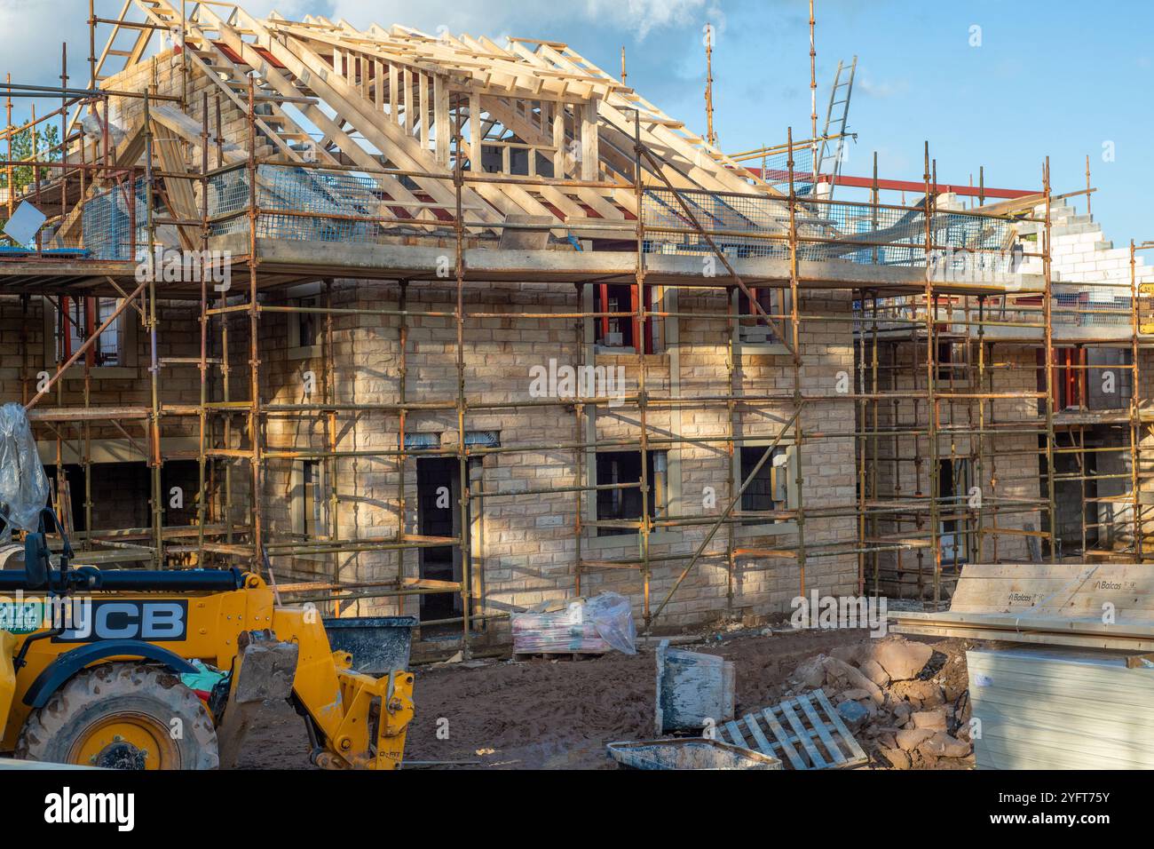 Gebäude von Häusern in ländlicher Umgebung, Chipping, Preston, Lancashire, Großbritannien Stockfoto