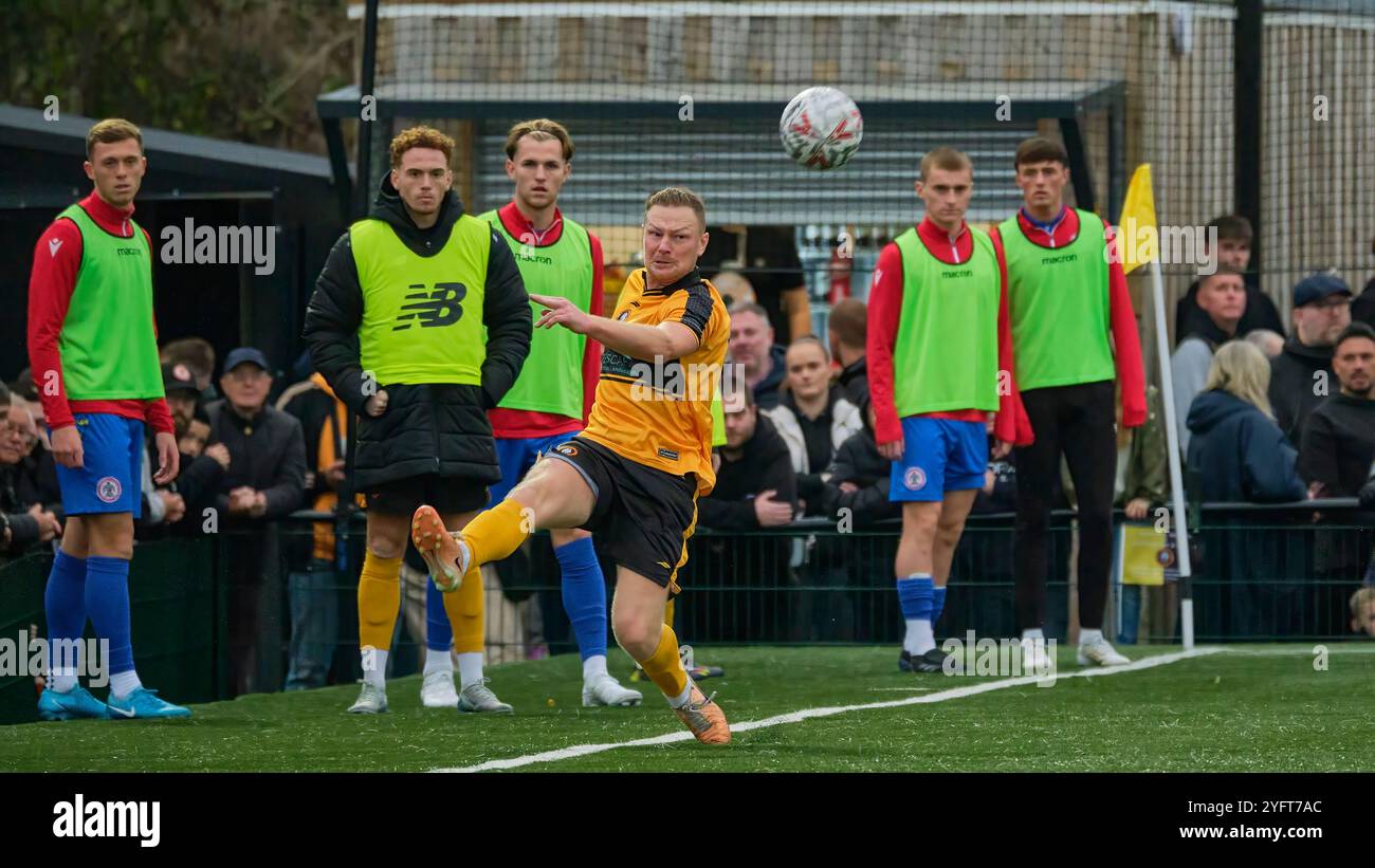 Rushall Olympic gegen Accrington Stanley FA Cup erste Runde Stockfoto