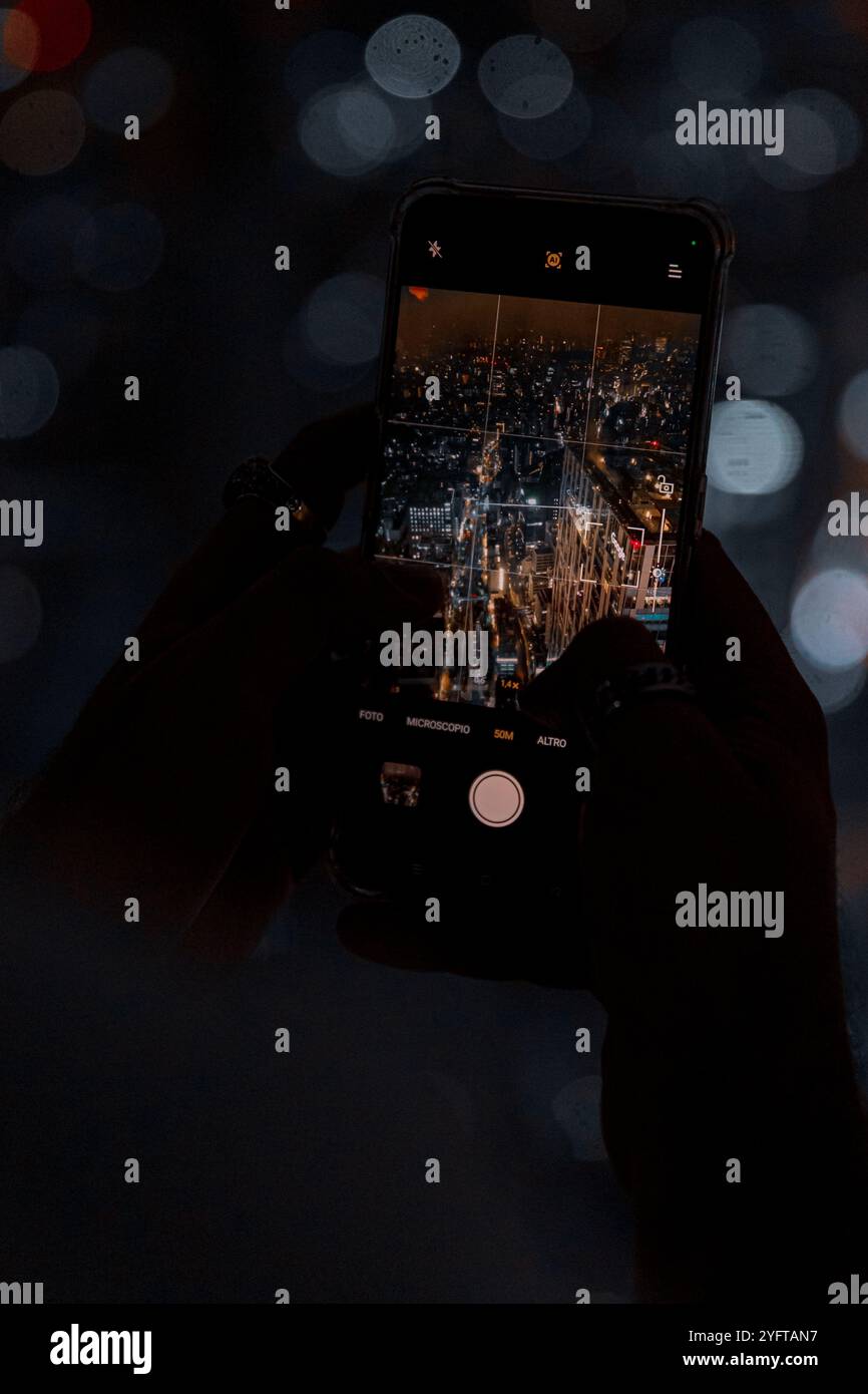 Skyline von Tokio bei Nacht, Blick vom Shibuya Sky Building, Tokio © Giorgia de Dato Stockfoto