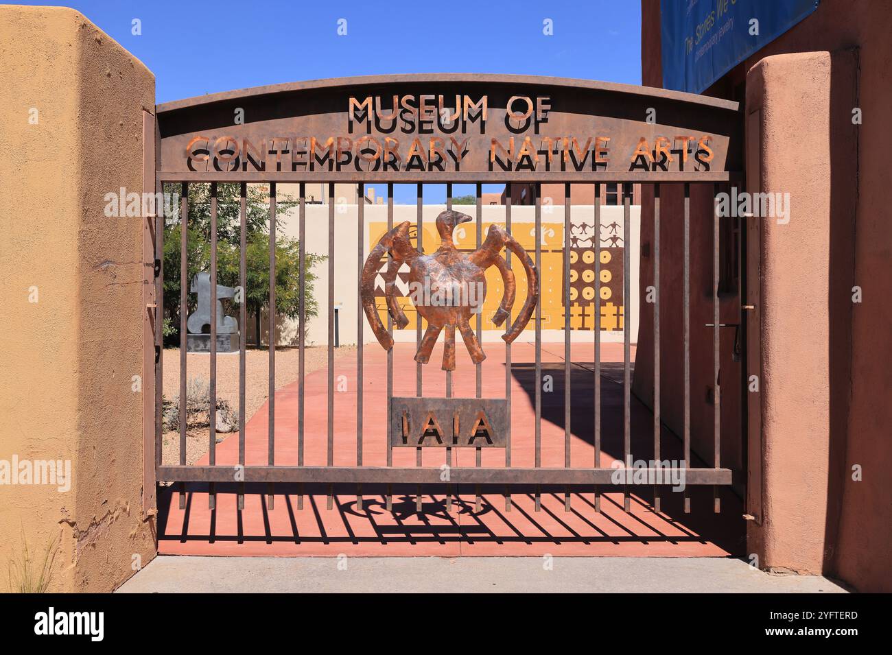 IAIA Museum of Contemporary Native Arts (MoCNA), Montezuma Av, Santa Fe, New Mexico. Stockfoto