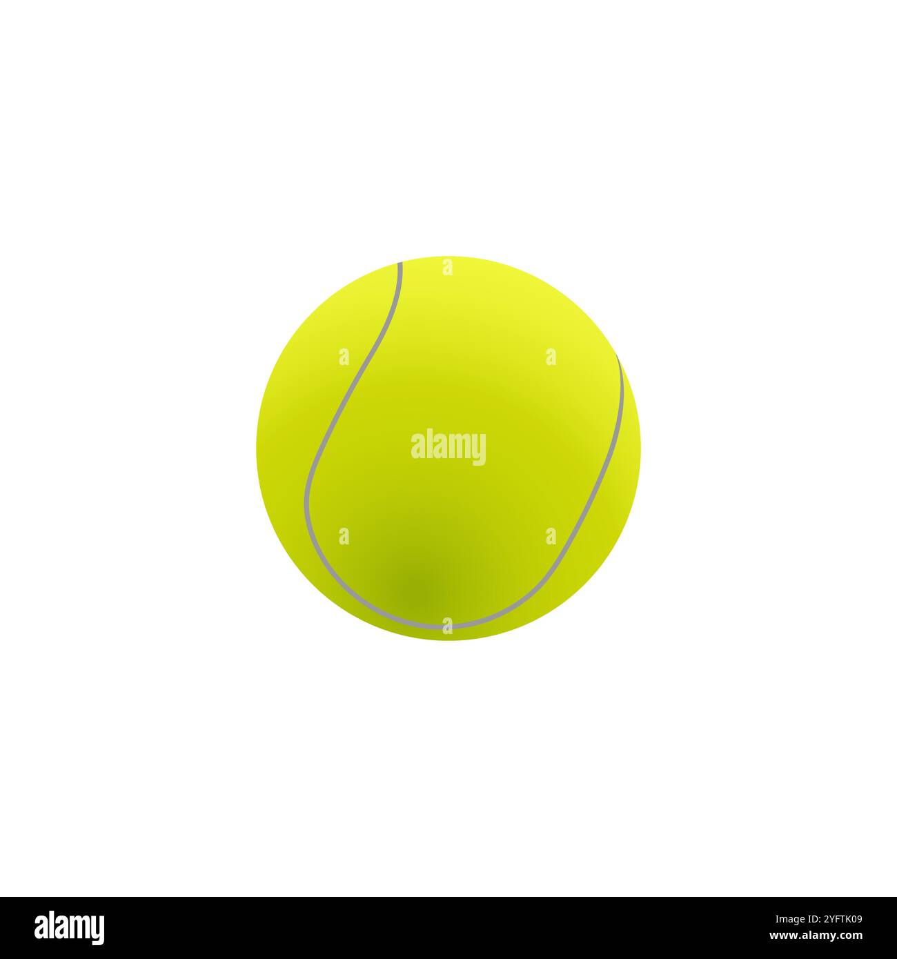 Realistischer Tennisball. Sportausrüstung. Vektorabbildung Stock Vektor