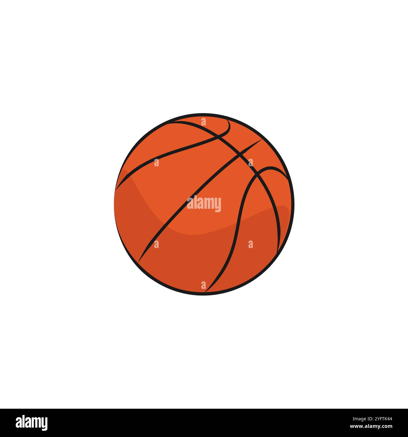 Orangefarbener Ball für Basketballspiele. Sportausrüstung. Vektorabbildung. Stock Vektor