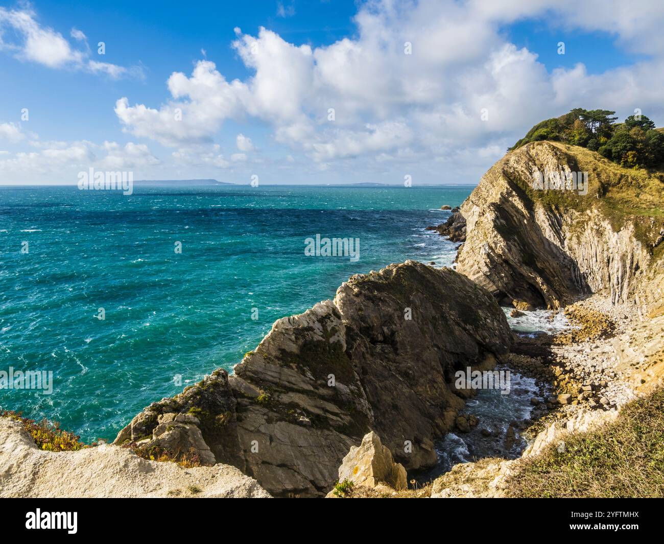 Treppenloch an der Jurassic Coast in Dorset. Stockfoto