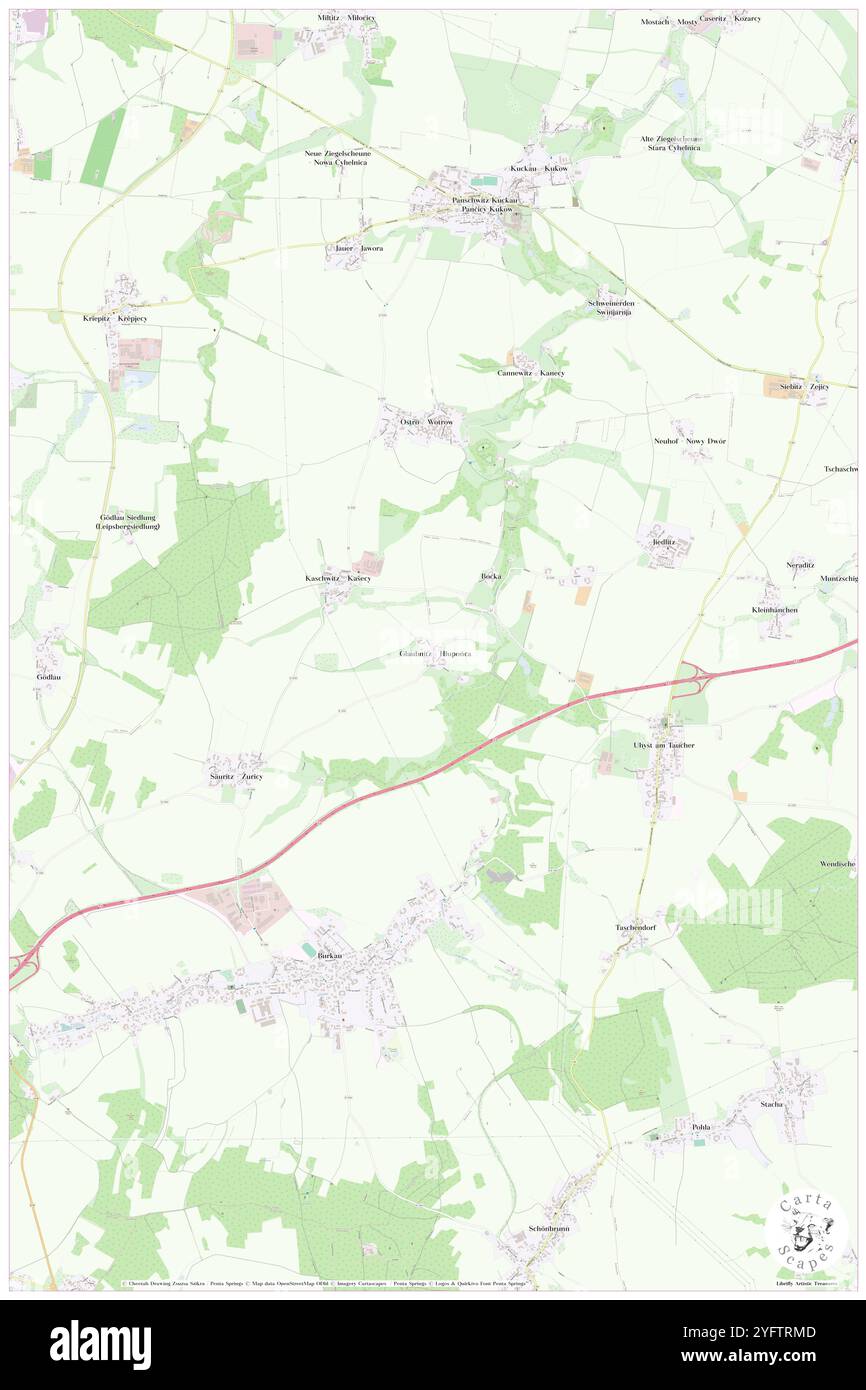 Glaubnitz, DE, Deutschland, Sachsen, N 51 12' 1'', N 14 11' 29''', Karte, Cartascapes Map, veröffentlicht 2024. Erkunden Sie Cartascapes, eine Karte, die die vielfältigen Landschaften, Kulturen und Ökosysteme der Erde enthüllt. Reisen Sie durch Zeit und Raum und entdecken Sie die Verflechtungen der Vergangenheit, Gegenwart und Zukunft unseres Planeten. Stockfoto