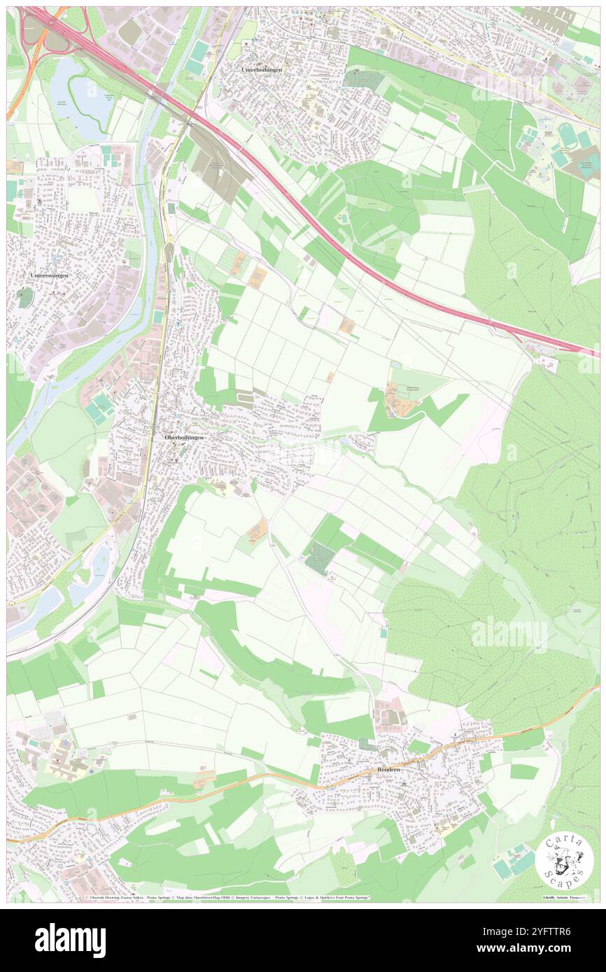 Oberboihingen, Regierungsbezirk Stuttgart, DE, Deutschland, Baden-Württemberg, n 48 38' 52'', N 9 21' 50'', Karte, Cartascapes Map, veröffentlicht 2024. Erkunden Sie Cartascapes, eine Karte, die die vielfältigen Landschaften, Kulturen und Ökosysteme der Erde enthüllt. Reisen Sie durch Zeit und Raum und entdecken Sie die Verflechtungen der Vergangenheit, Gegenwart und Zukunft unseres Planeten. Stockfoto