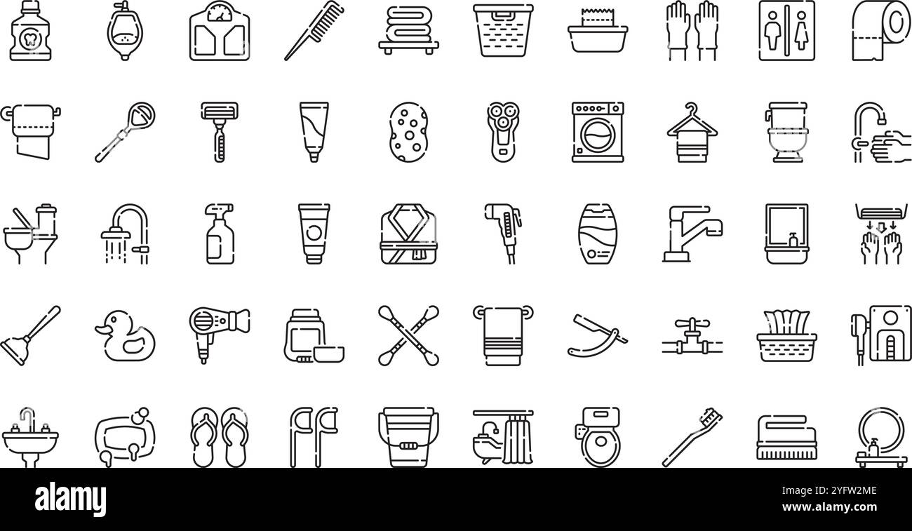 Hochwertige Sammlung von Vektorsymbolen mit editierbarer Kontur. Ideal für professionelle und kreative Projekte. Stock Vektor