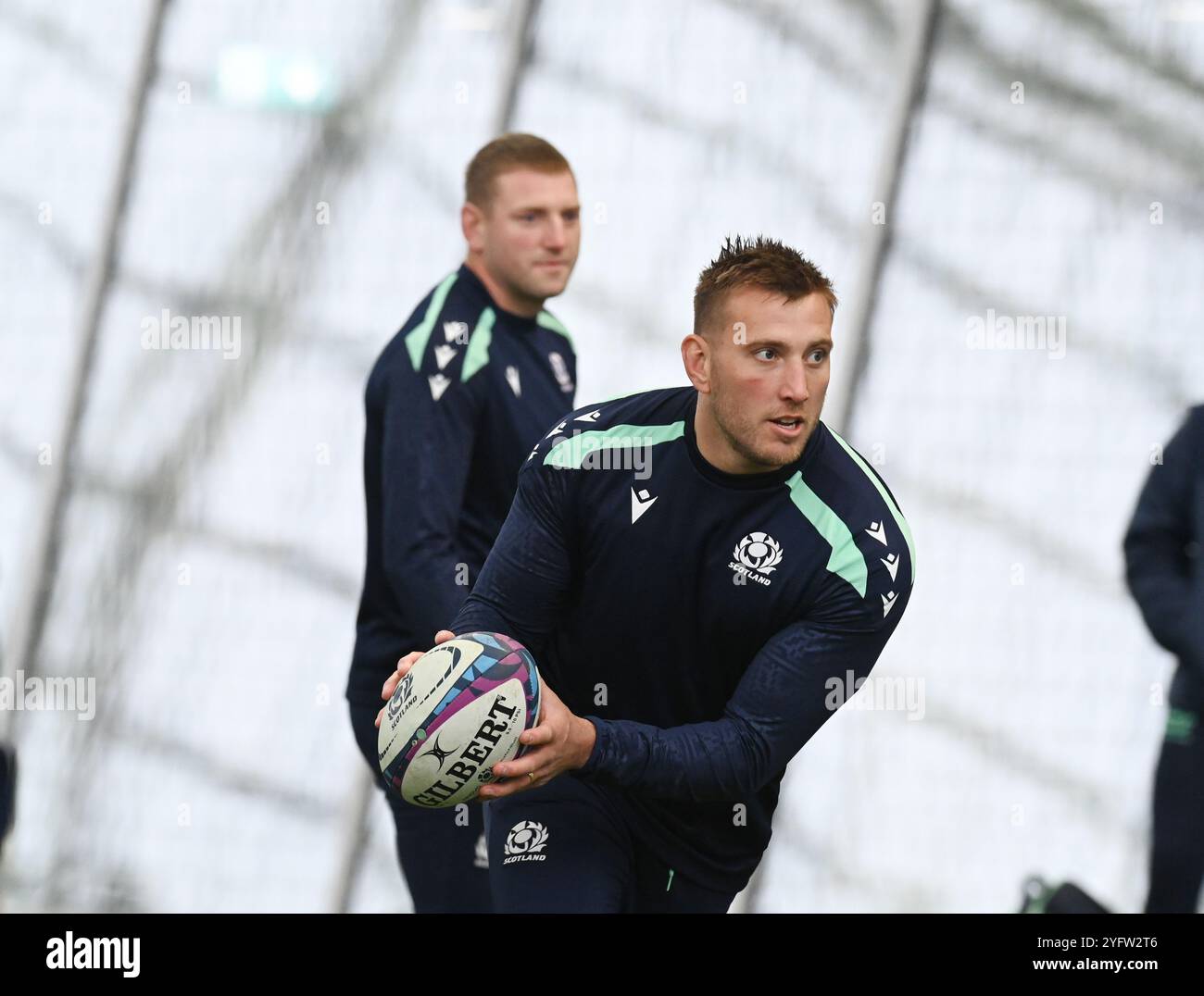 Oriam Sports Centre . Edinburgh Schottland Vereinigtes Königreich, 5. November 24. 2024/25 HERBST TESTET das berühmte Grouse Nations Series Schottland Training vor dem Spiel gegen Südafrika Matt Fagerson aus Schottland Credit: eric mccowat/Alamy Live News Stockfoto