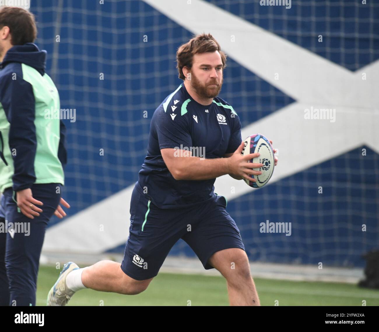 Oriam Sports Centre . Edinburgh Schottland Vereinigtes Königreich, 5. November 24. 2024/25 HERBST TESTET das berühmte Grouse Nations Series Schottland Training vor dem Spiel gegen Südafrika DÕArcy Rae of Scotland Credit: eric mccowat/Alamy Live News Stockfoto