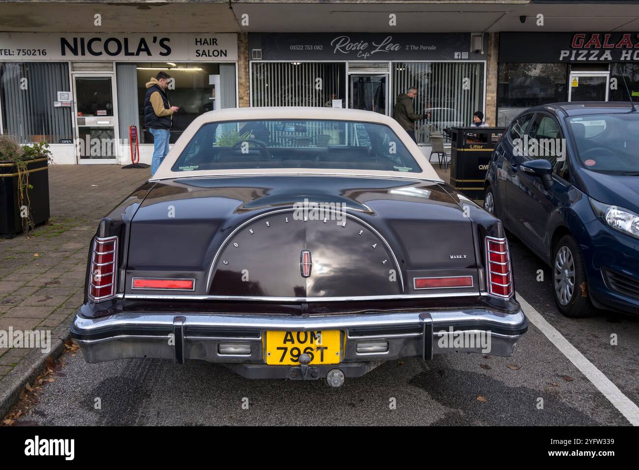 Lincoln Continental Coupé Mark 5, Rückansicht Stockfoto