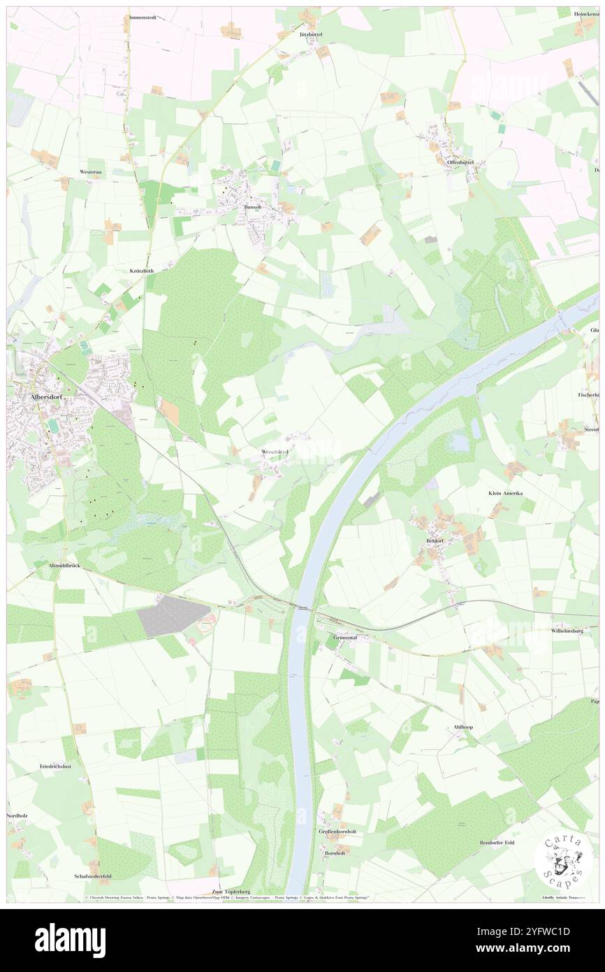 Wennbüttel, DE, Deutschland, Schleswig-Holstein, N 54 8' 31'', N 9 19' 33''', Karte, Cartascapes Map veröffentlicht 2024. Erkunden Sie Cartascapes, eine Karte, die die vielfältigen Landschaften, Kulturen und Ökosysteme der Erde enthüllt. Reisen Sie durch Zeit und Raum und entdecken Sie die Verflechtungen der Vergangenheit, Gegenwart und Zukunft unseres Planeten. Stockfoto