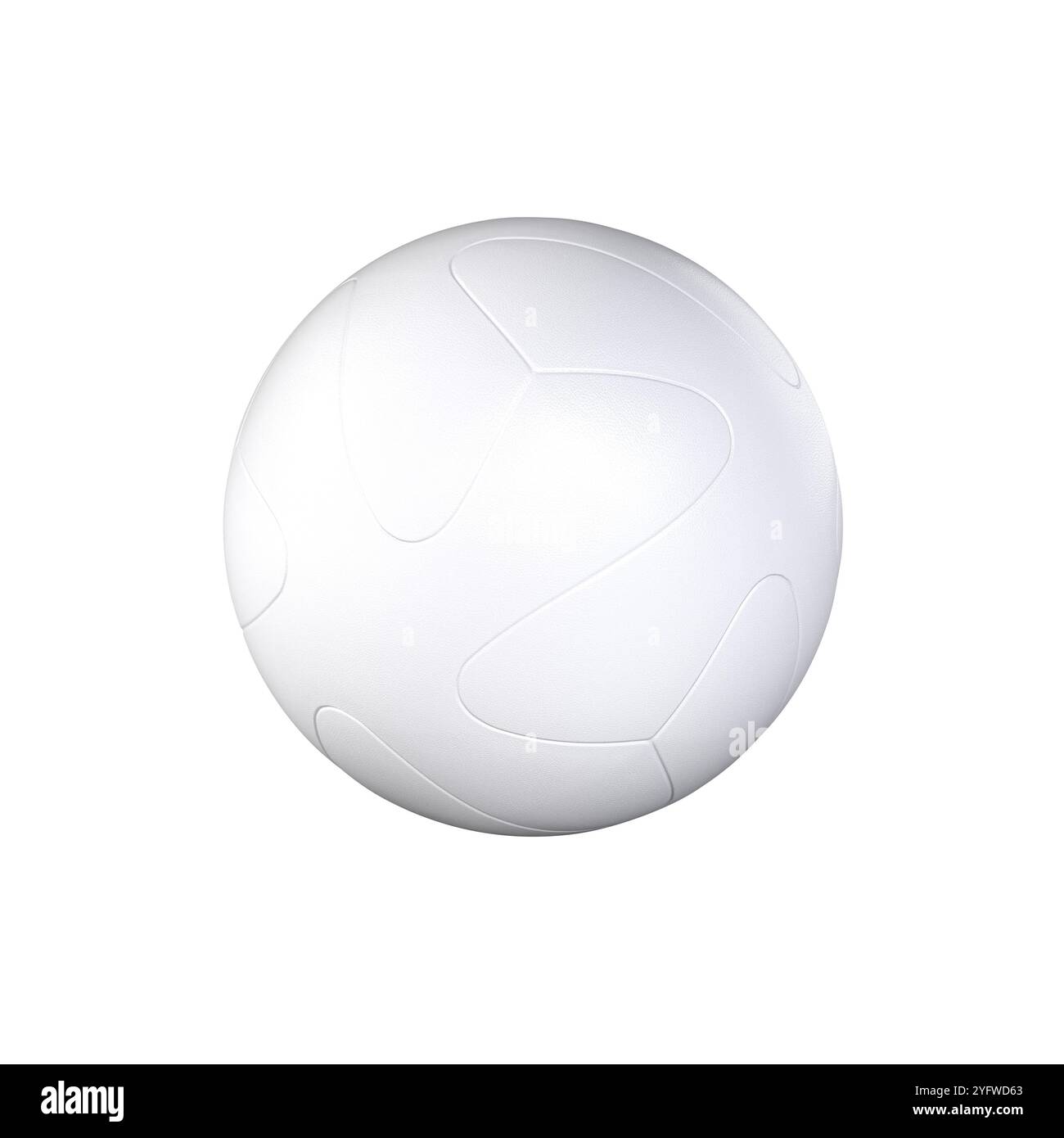 Weißer Volleyballball rotiert auf transparentem Hintergrund Stockfoto