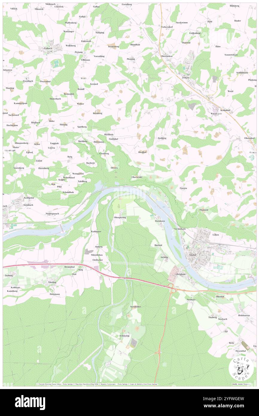 Alz, DE, Deutschland, Bayern, N 48 16' 10''', N 12 49' 0''', Karte, Cartascapes Map, veröffentlicht 2024. Erkunden Sie Cartascapes, eine Karte, die die vielfältigen Landschaften, Kulturen und Ökosysteme der Erde enthüllt. Reisen Sie durch Zeit und Raum und entdecken Sie die Verflechtungen der Vergangenheit, Gegenwart und Zukunft unseres Planeten. Stockfoto