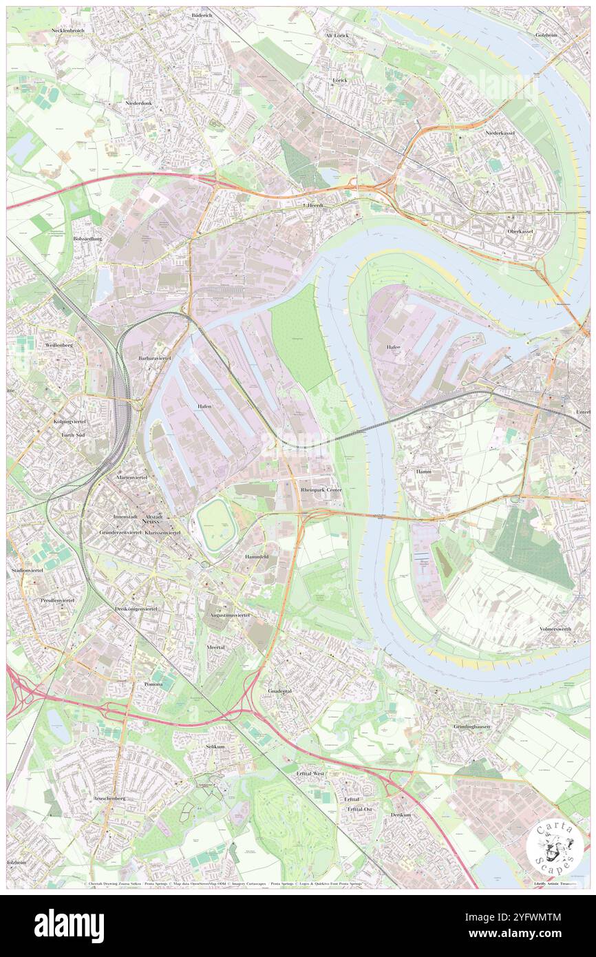 Neuss Rheinparkcenter, Düsseldorf District, DE, Deutschland, Nordrhein-Westfalen, n 51 12' 22'', N 6 43' 1'', Karte, Cartascapes Map, veröffentlicht 2024. Erkunden Sie Cartascapes, eine Karte, die die vielfältigen Landschaften, Kulturen und Ökosysteme der Erde enthüllt. Reisen Sie durch Zeit und Raum und entdecken Sie die Verflechtungen der Vergangenheit, Gegenwart und Zukunft unseres Planeten. Stockfoto