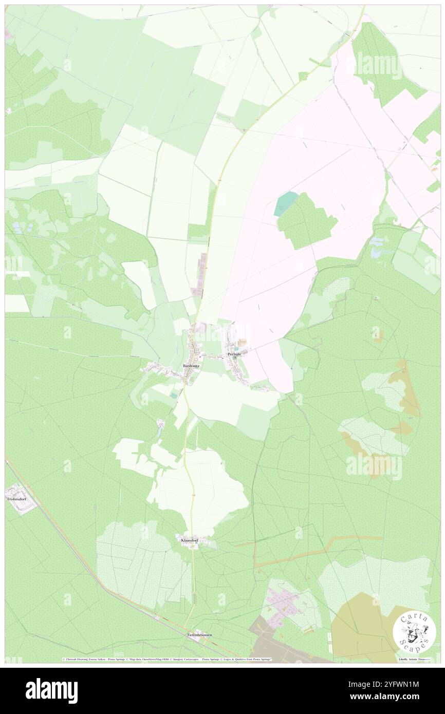 Bardenitz, Deutschland, Brandenburg, N 52 4' 31''', N 12 56' 34''', Karte, Cartascapes Map, veröffentlicht 2024. Erkunden Sie Cartascapes, eine Karte, die die vielfältigen Landschaften, Kulturen und Ökosysteme der Erde enthüllt. Reisen Sie durch Zeit und Raum und entdecken Sie die Verflechtungen der Vergangenheit, Gegenwart und Zukunft unseres Planeten. Stockfoto