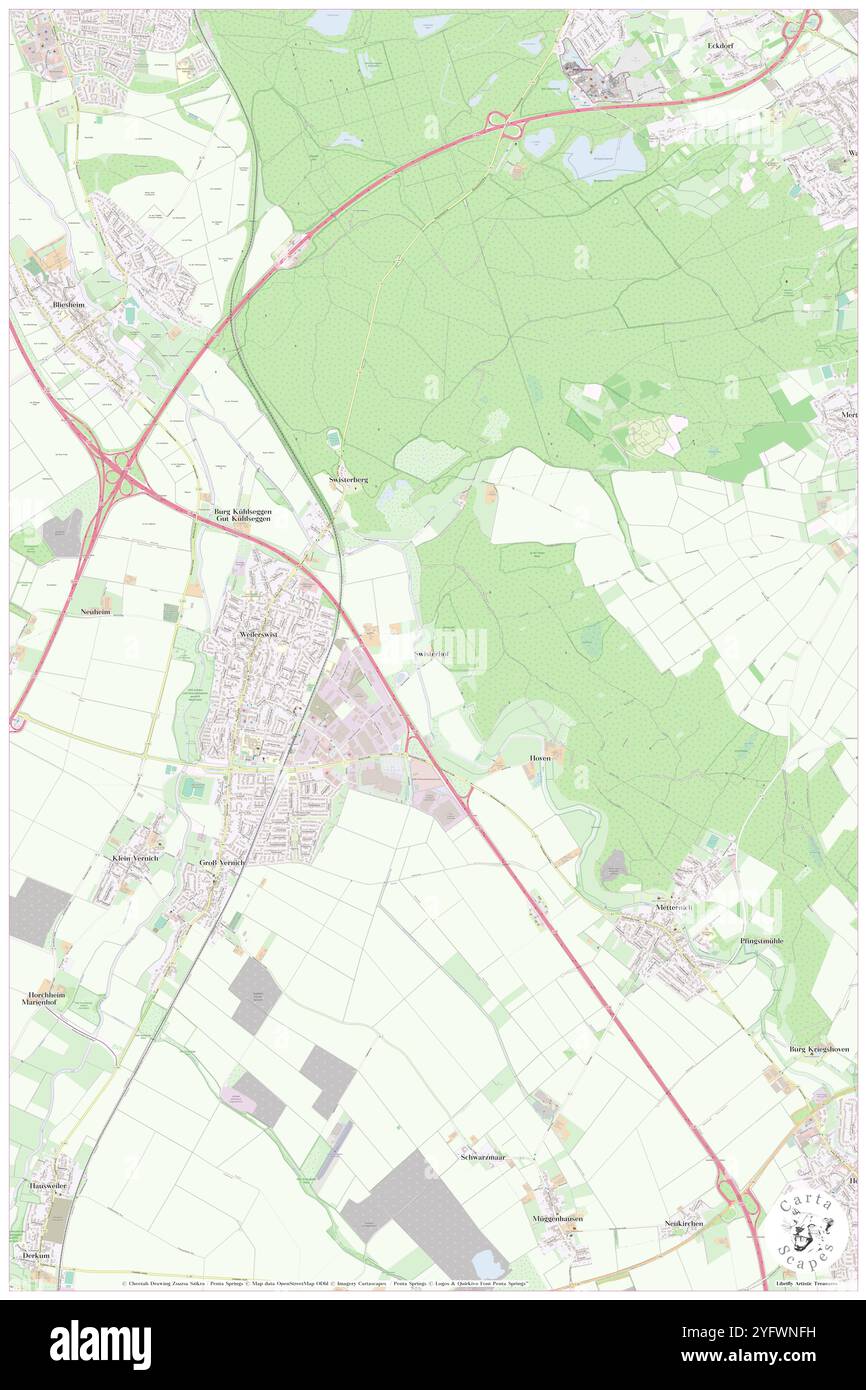 Swisterhof, Regierungsbezirk Köln, DE, Deutschland, Nordrhein-Westfalen, n 50 45' 24'', N 6 51' 41'', Karte, Cartascapes Map, veröffentlicht 2024. Erkunden Sie Cartascapes, eine Karte, die die vielfältigen Landschaften, Kulturen und Ökosysteme der Erde enthüllt. Reisen Sie durch Zeit und Raum und entdecken Sie die Verflechtungen der Vergangenheit, Gegenwart und Zukunft unseres Planeten. Stockfoto