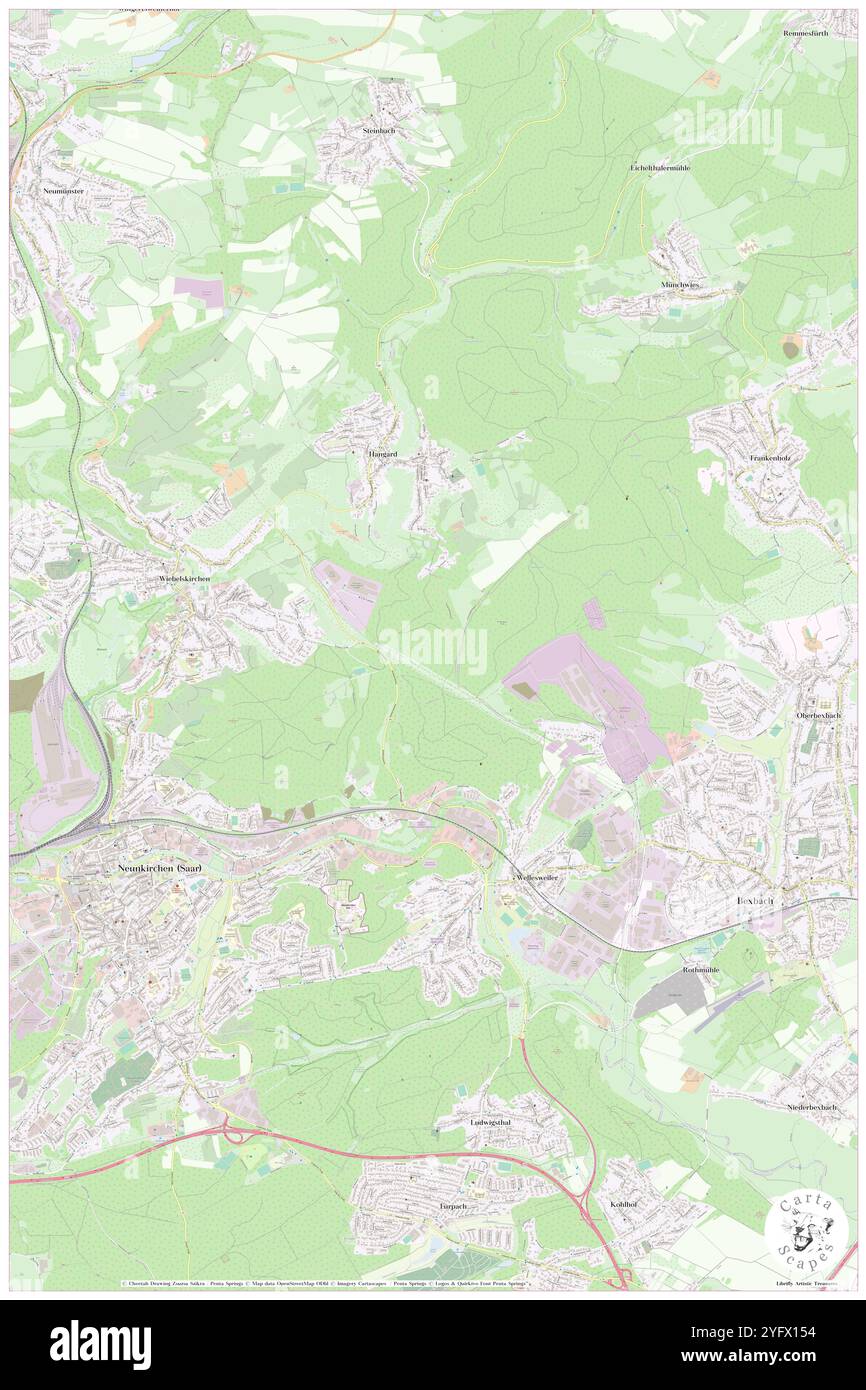 Wasserberg, DE, Deutschland, Saarland, N 49 22' 0'', N 7 13' 0''', Karte, Kartenausgabe 2024. Erkunden Sie Cartascapes, eine Karte, die die vielfältigen Landschaften, Kulturen und Ökosysteme der Erde enthüllt. Reisen Sie durch Zeit und Raum und entdecken Sie die Verflechtungen der Vergangenheit, Gegenwart und Zukunft unseres Planeten. Stockfoto