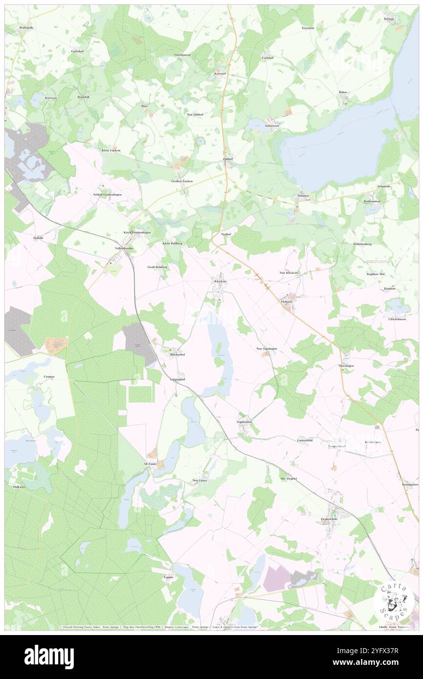 Klocksin, DE, Deutschland, Mecklenburg-Vorpommern, N 53 37' 59''', N 12 33' 0''', Karte, Kartenausgabe 2024. Erkunden Sie Cartascapes, eine Karte, die die vielfältigen Landschaften, Kulturen und Ökosysteme der Erde enthüllt. Reisen Sie durch Zeit und Raum und entdecken Sie die Verflechtungen der Vergangenheit, Gegenwart und Zukunft unseres Planeten. Stockfoto