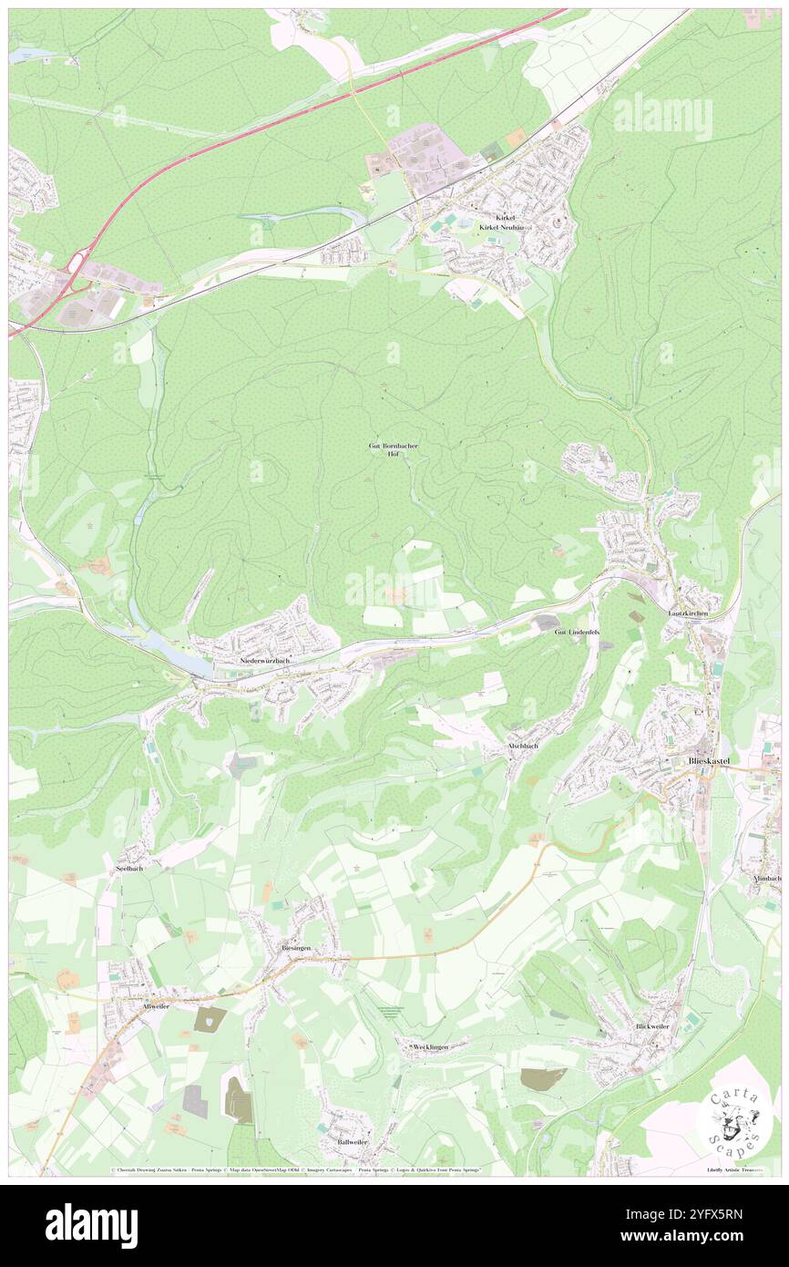 Breiterhof, DE, Deutschland, Saarland, N 49 15' 5''', N 7 13' 8''', Karte, Kartenausgabe 2024. Erkunden Sie Cartascapes, eine Karte, die die vielfältigen Landschaften, Kulturen und Ökosysteme der Erde enthüllt. Reisen Sie durch Zeit und Raum und entdecken Sie die Verflechtungen der Vergangenheit, Gegenwart und Zukunft unseres Planeten. Stockfoto