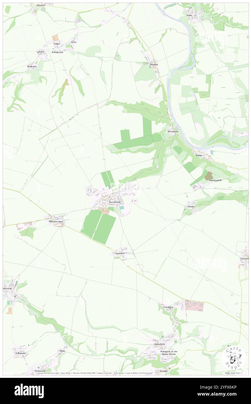 Beesenstedt, St. Johannes, DE, Deutschland, Sachsen-Anhalt, n 51 34' 12'', N 11 44' 15'', Karte, Cartascapes Map, veröffentlicht 2024. Erkunden Sie Cartascapes, eine Karte, die die vielfältigen Landschaften, Kulturen und Ökosysteme der Erde enthüllt. Reisen Sie durch Zeit und Raum und entdecken Sie die Verflechtungen der Vergangenheit, Gegenwart und Zukunft unseres Planeten. Stockfoto