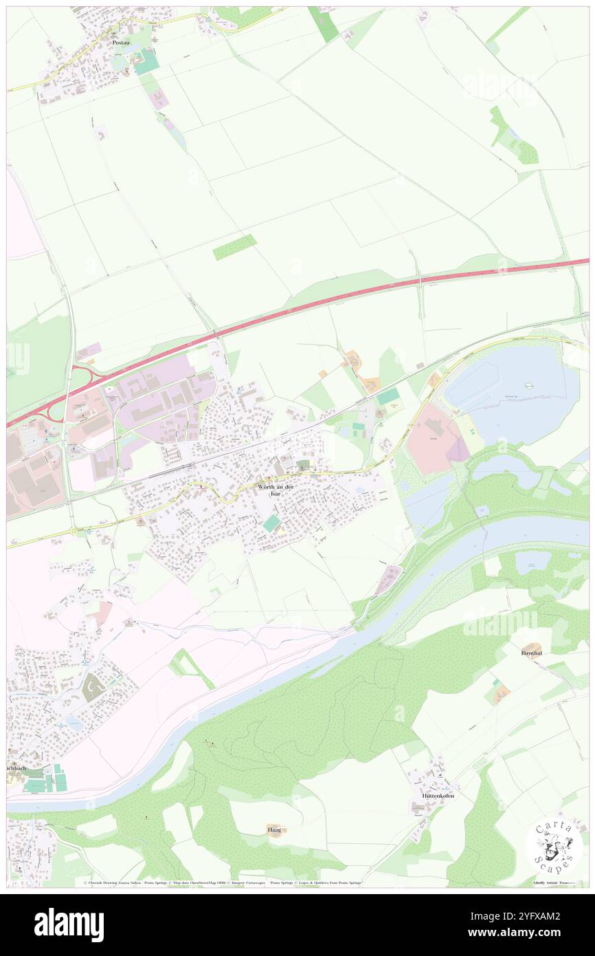 Woerth a.d.Isar, Niederbayern, DE, Deutschland, Bayern, n 48 37' 35'', N 12 19' 14'', Karte, Cartascapes Map, veröffentlicht 2024. Erkunden Sie Cartascapes, eine Karte, die die vielfältigen Landschaften, Kulturen und Ökosysteme der Erde enthüllt. Reisen Sie durch Zeit und Raum und entdecken Sie die Verflechtungen der Vergangenheit, Gegenwart und Zukunft unseres Planeten. Stockfoto