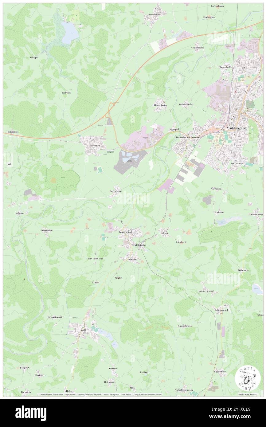 Lobach, DE, Deutschland, Bayern, N 47 45' 23'', N 10 34' 37''', Karte, Cartascapes Map veröffentlicht 2024. Erkunden Sie Cartascapes, eine Karte, die die vielfältigen Landschaften, Kulturen und Ökosysteme der Erde enthüllt. Reisen Sie durch Zeit und Raum und entdecken Sie die Verflechtungen der Vergangenheit, Gegenwart und Zukunft unseres Planeten. Stockfoto