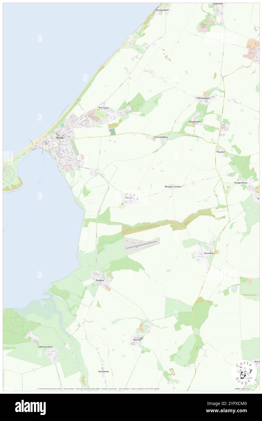 Blengow, DE, Deutschland, Mecklenburg-Vorpommern, N 54 5' 35'', N 11 38' 42''', Karte, Karte, Kartenausgabe 2024. Erkunden Sie Cartascapes, eine Karte, die die vielfältigen Landschaften, Kulturen und Ökosysteme der Erde enthüllt. Reisen Sie durch Zeit und Raum und entdecken Sie die Verflechtungen der Vergangenheit, Gegenwart und Zukunft unseres Planeten. Stockfoto