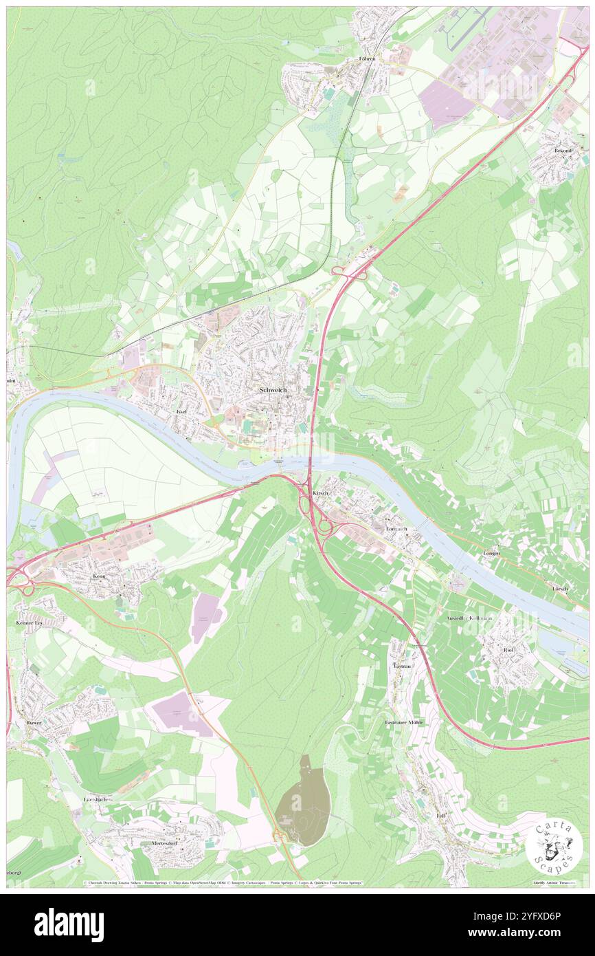 Fohrenbach, DE, Deutschland, Rheinland-Pfalz, N 49 48' 57''', N 6 45' 20''', Karte, Karte, Kartenausgabe 2024. Erkunden Sie Cartascapes, eine Karte, die die vielfältigen Landschaften, Kulturen und Ökosysteme der Erde enthüllt. Reisen Sie durch Zeit und Raum und entdecken Sie die Verflechtungen der Vergangenheit, Gegenwart und Zukunft unseres Planeten. Stockfoto