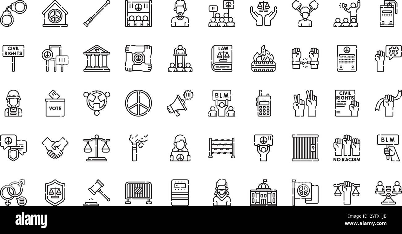 Hochwertige Sammlung von Vektorsymbolen mit editierbarer Kontur. Ideal für professionelle und kreative Projekte. Stock Vektor