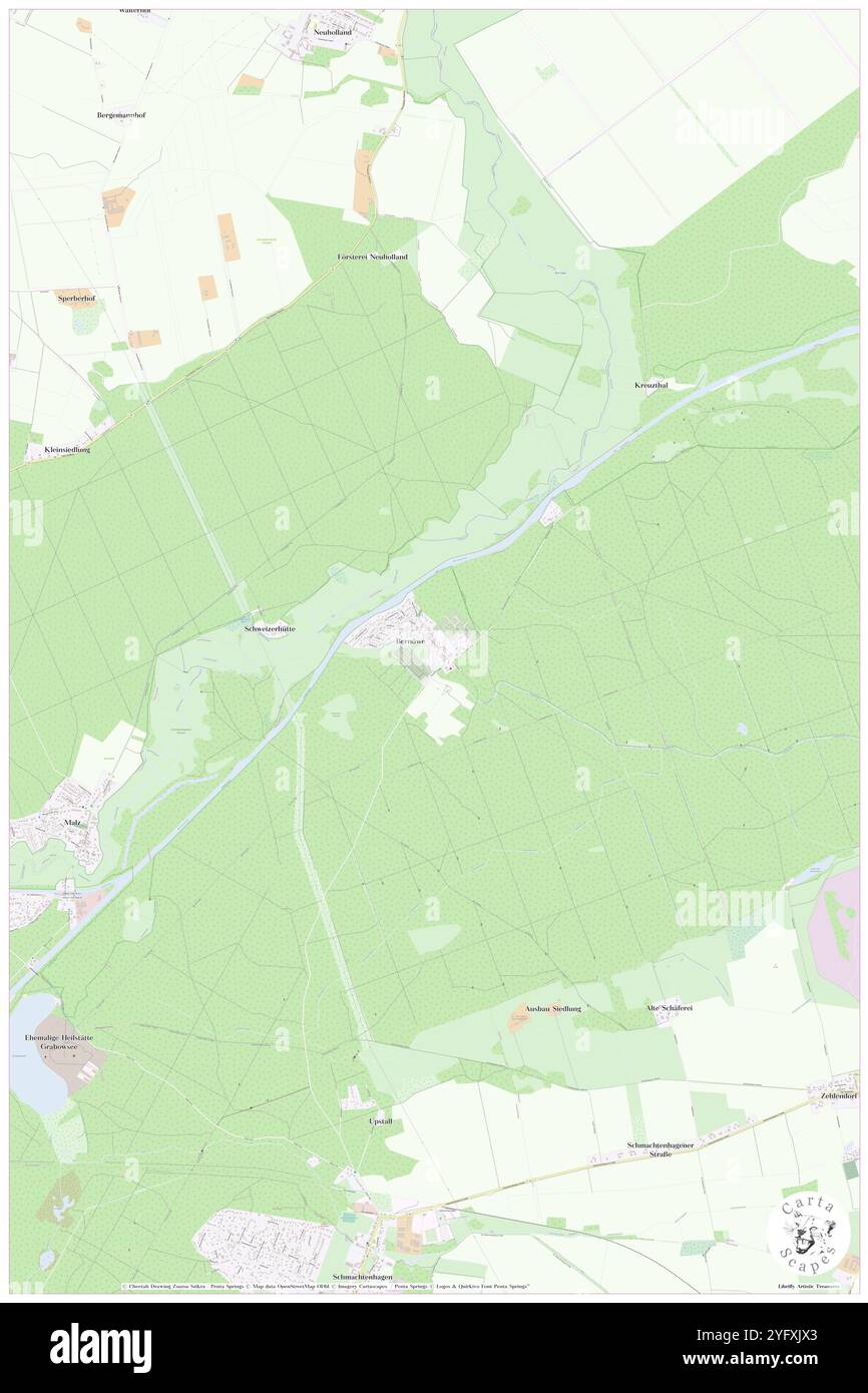 Bernoewe, DE, Deutschland, Brandenburg, N 52 48' 54''', N 13 20' 7''', Karte, Cartascapes Map, veröffentlicht 2024. Erkunden Sie Cartascapes, eine Karte, die die vielfältigen Landschaften, Kulturen und Ökosysteme der Erde enthüllt. Reisen Sie durch Zeit und Raum und entdecken Sie die Verflechtungen der Vergangenheit, Gegenwart und Zukunft unseres Planeten. Stockfoto