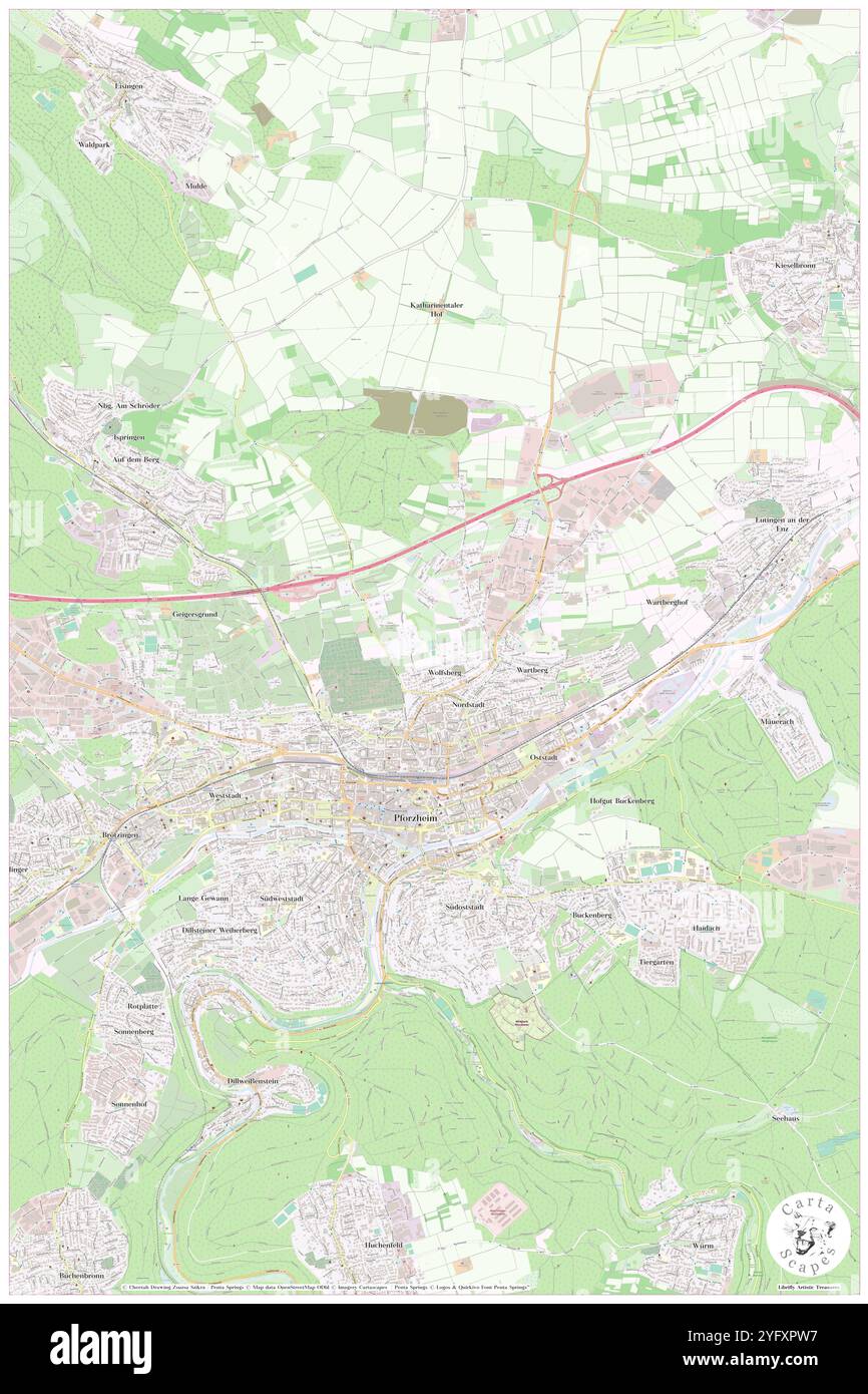 Tennisclub TC Wolfsberg Pforzheim, Region Karlsruhe, Deutschland, Baden-Württemberg, n 48 54' 13'', N 8 42' 18'', Karte, Cartascapes Map, veröffentlicht 2024. Erkunden Sie Cartascapes, eine Karte, die die vielfältigen Landschaften, Kulturen und Ökosysteme der Erde enthüllt. Reisen Sie durch Zeit und Raum und entdecken Sie die Verflechtungen der Vergangenheit, Gegenwart und Zukunft unseres Planeten. Stockfoto