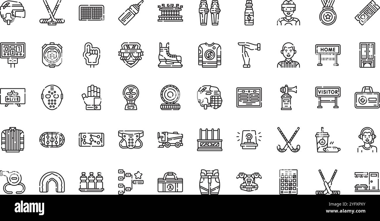 Hochwertige Sammlung von Vektorsymbolen mit editierbarer Kontur. Ideal für professionelle und kreative Projekte. Stock Vektor