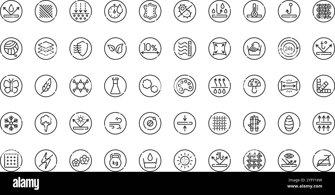 Hochwertige Sammlung von Vektorsymbolen mit editierbarer Kontur. Ideal für professionelle und kreative Projekte. Stock Vektor