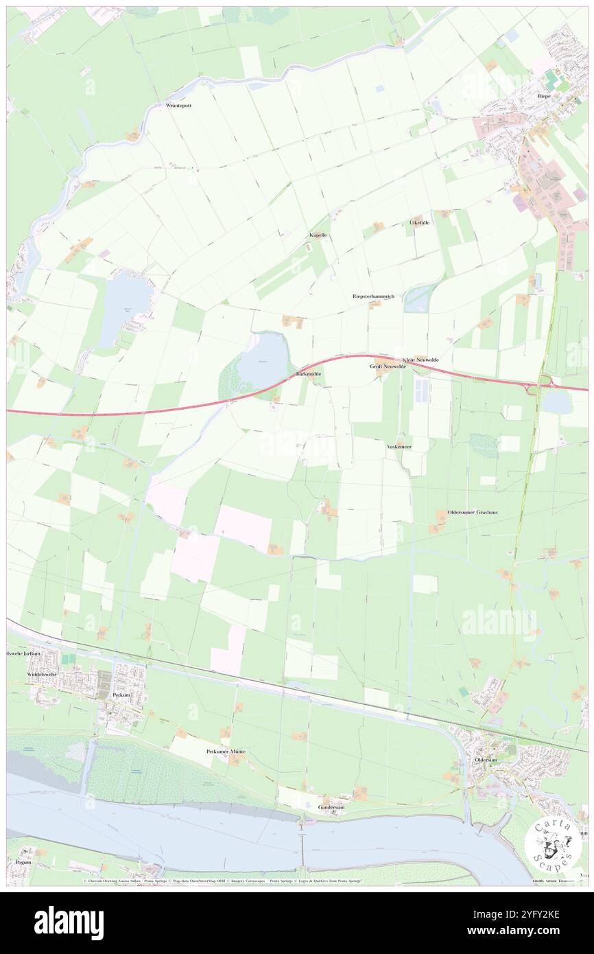 Petkumer Hammrich, Deutschland, Niedersachsen, N 53 21' 40''', N 7 18' 21''', Karte, Cartascapes Map, veröffentlicht 2024. Erkunden Sie Cartascapes, eine Karte, die die vielfältigen Landschaften, Kulturen und Ökosysteme der Erde enthüllt. Reisen Sie durch Zeit und Raum und entdecken Sie die Verflechtungen der Vergangenheit, Gegenwart und Zukunft unseres Planeten. Stockfoto