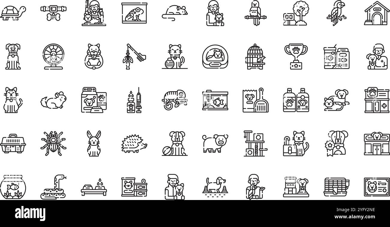 Hochwertige Sammlung von Vektorsymbolen mit editierbarer Kontur. Ideal für professionelle und kreative Projekte. Stock Vektor