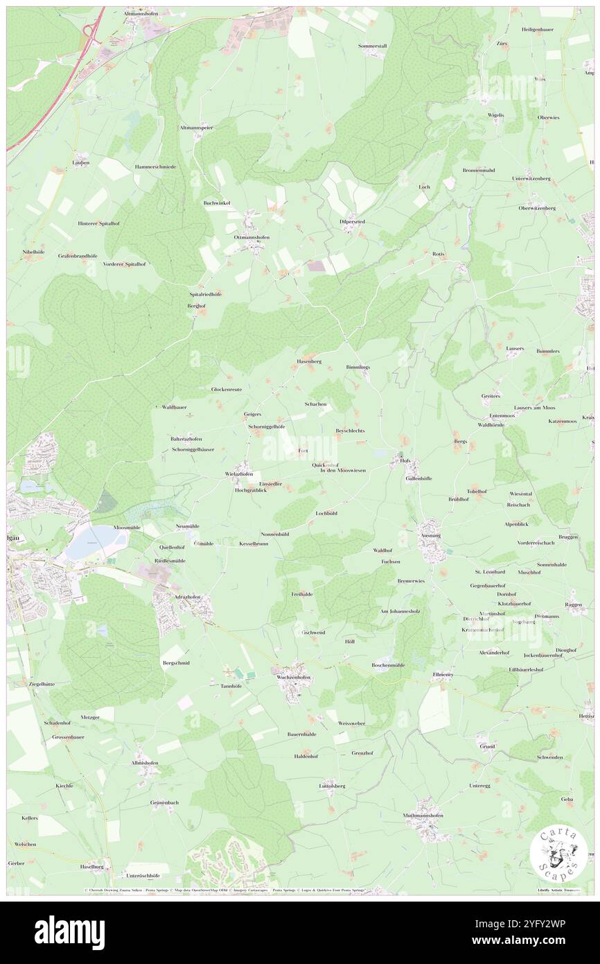 Furt, Region Tübingen, Deutschland, Baden-Württemberg, n 47 50' 11'', N 10 4' 34'', Karte, Cartascapes Map, veröffentlicht 2024. Erkunden Sie Cartascapes, eine Karte, die die vielfältigen Landschaften, Kulturen und Ökosysteme der Erde enthüllt. Reisen Sie durch Zeit und Raum und entdecken Sie die Verflechtungen der Vergangenheit, Gegenwart und Zukunft unseres Planeten. Stockfoto