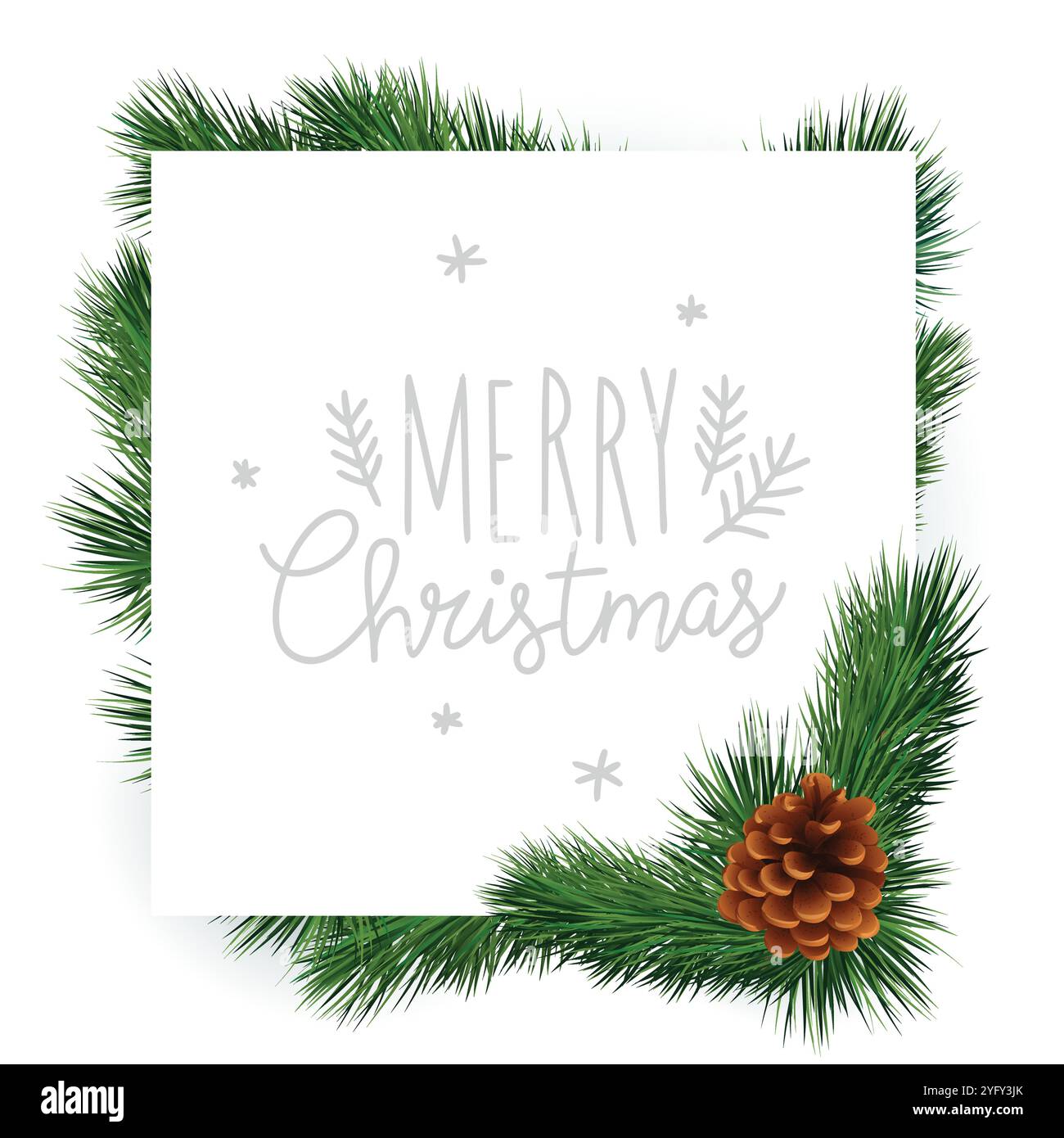 Weihnachten und Neujahr realistische Vektorvorlage Stock Vektor