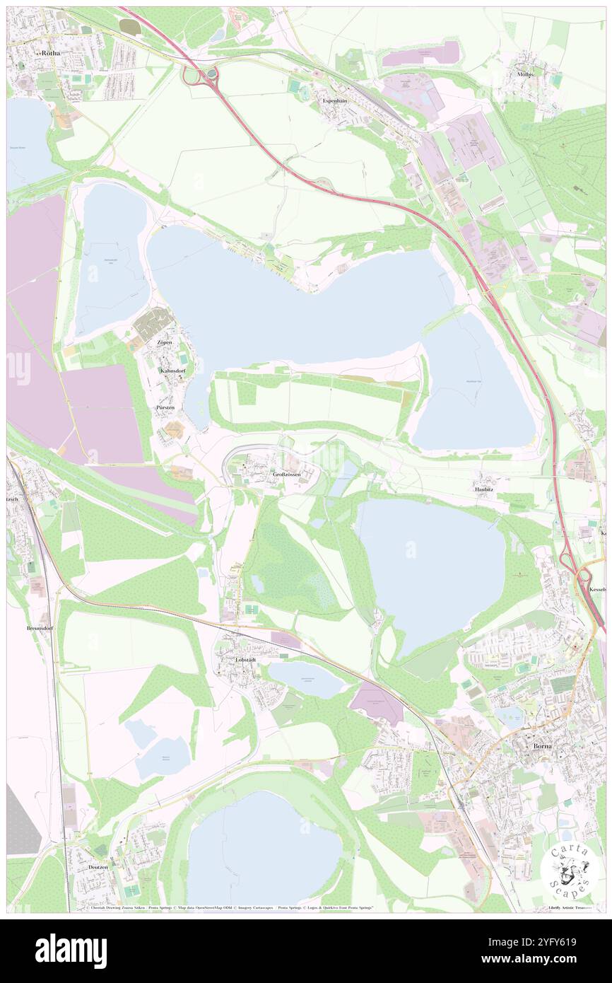 Wyhra, Deutschland, N 51 9' 15''', N 12 27' 36'', Karte, Cartascapes Map, veröffentlicht 2024. Erkunden Sie Cartascapes, eine Karte, die die vielfältigen Landschaften, Kulturen und Ökosysteme der Erde enthüllt. Reisen Sie durch Zeit und Raum und entdecken Sie die Verflechtungen der Vergangenheit, Gegenwart und Zukunft unseres Planeten. Stockfoto