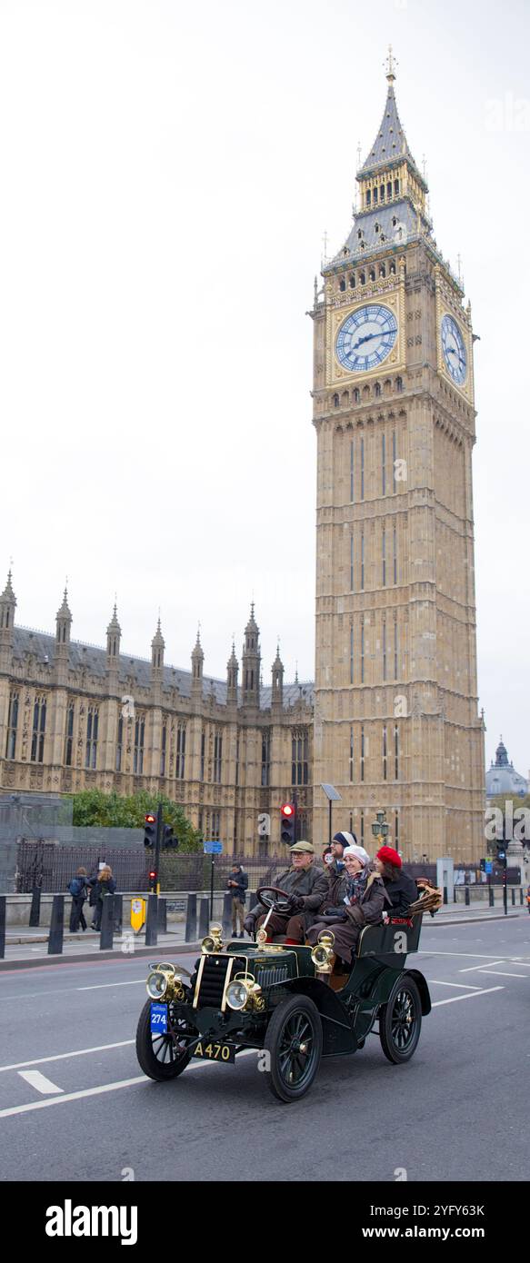 1904 Star London Nach Brighton Veteran Car Run Westminster Bridge London Stockfoto