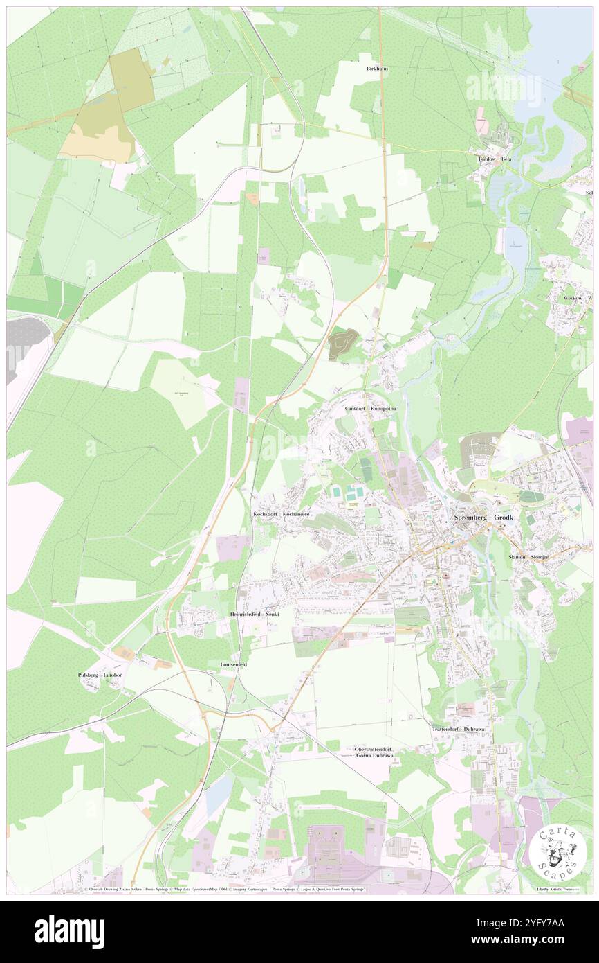 Ober Teschnitz, DE, Deutschland, Brandenburg, N 51 34' 42''', N 14 20' 55''', Karte, Cartascapes Map 2024 veröffentlicht. Erkunden Sie Cartascapes, eine Karte, die die vielfältigen Landschaften, Kulturen und Ökosysteme der Erde enthüllt. Reisen Sie durch Zeit und Raum und entdecken Sie die Verflechtungen der Vergangenheit, Gegenwart und Zukunft unseres Planeten. Stockfoto