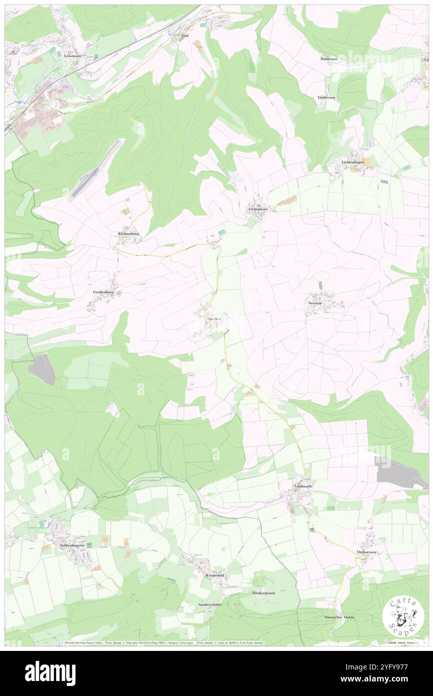 Baarsen, DE, Deutschland, Niedersachsen, N 51 56' 42''', N 9 19' 20''', Karte, Cartascapes Map veröffentlicht 2024. Erkunden Sie Cartascapes, eine Karte, die die vielfältigen Landschaften, Kulturen und Ökosysteme der Erde enthüllt. Reisen Sie durch Zeit und Raum und entdecken Sie die Verflechtungen der Vergangenheit, Gegenwart und Zukunft unseres Planeten. Stockfoto