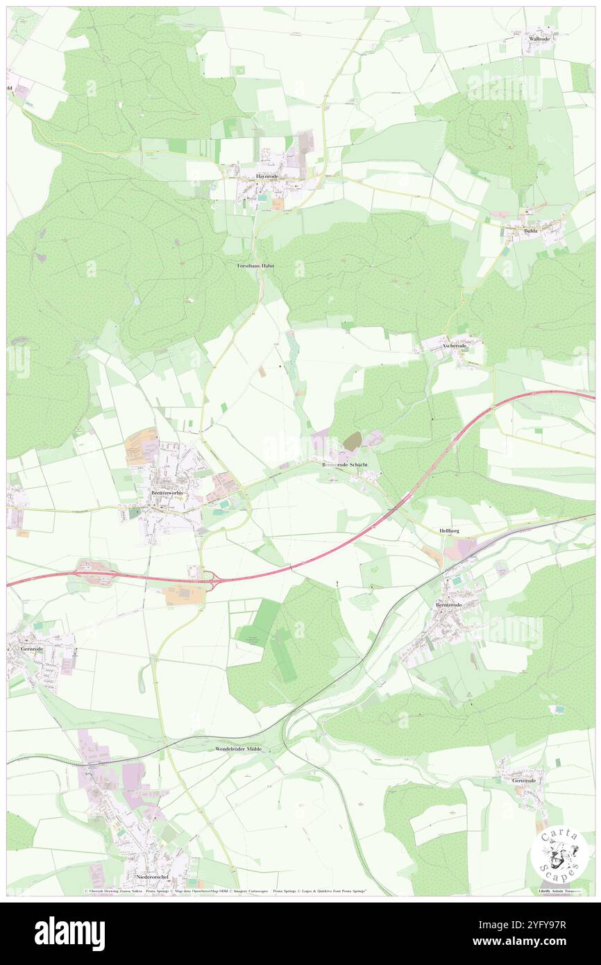 Breitenworbis, DE, Deutschland, Thüringen, N 51 24' 45''', N 10 25' 41''', Karte, Cartascapes Map veröffentlicht 2024. Erkunden Sie Cartascapes, eine Karte, die die vielfältigen Landschaften, Kulturen und Ökosysteme der Erde enthüllt. Reisen Sie durch Zeit und Raum und entdecken Sie die Verflechtungen der Vergangenheit, Gegenwart und Zukunft unseres Planeten. Stockfoto