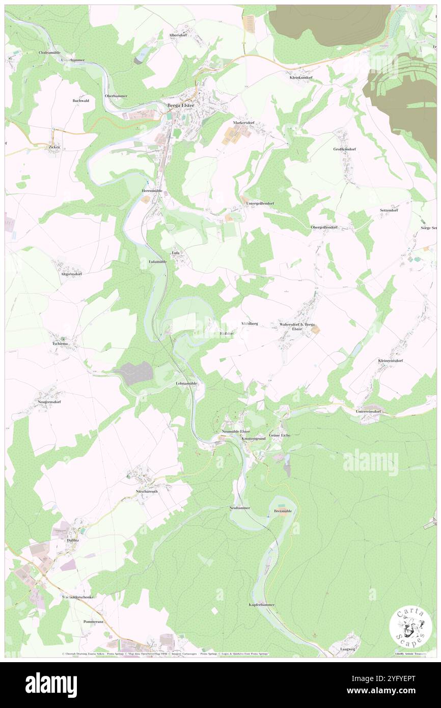 Russdorf, Deutschland, Thüringen, N 50 43' 6''', N 12 10' 14''', Karte, Kartenausgabe 2024. Erkunden Sie Cartascapes, eine Karte, die die vielfältigen Landschaften, Kulturen und Ökosysteme der Erde enthüllt. Reisen Sie durch Zeit und Raum und entdecken Sie die Verflechtungen der Vergangenheit, Gegenwart und Zukunft unseres Planeten. Stockfoto