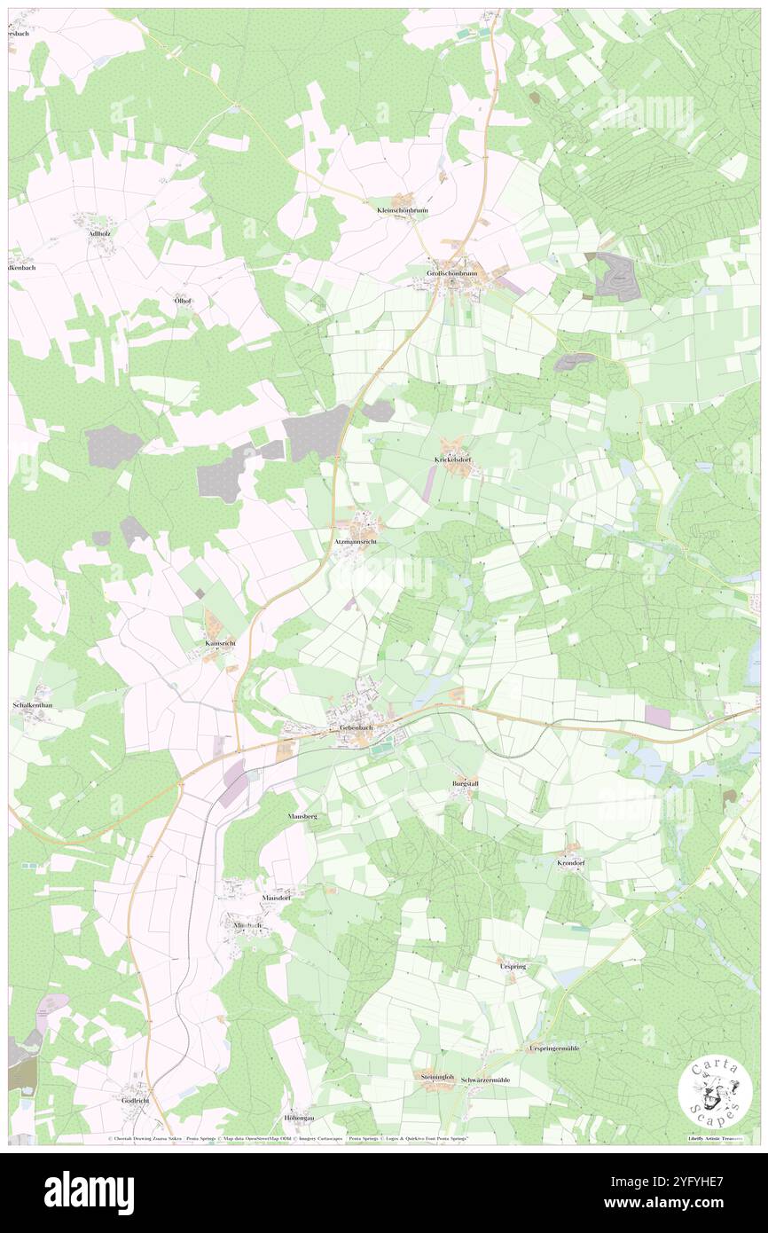 Gebenbach, DE, Deutschland, Bayern, N 49 28' 30''', N 11 50' 36''', Karte, Cartascapes Map veröffentlicht 2024. Erkunden Sie Cartascapes, eine Karte, die die vielfältigen Landschaften, Kulturen und Ökosysteme der Erde enthüllt. Reisen Sie durch Zeit und Raum und entdecken Sie die Verflechtungen der Vergangenheit, Gegenwart und Zukunft unseres Planeten. Stockfoto