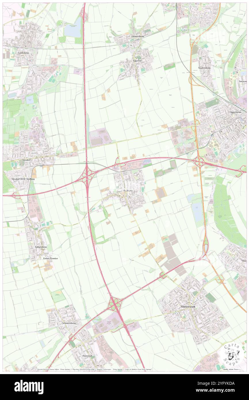 Ruchheim, DE, Deutschland, Rheinland-Pfalz, N 49 28' 27''', N 8 19' 40''', Karte, Cartascapes Map veröffentlicht 2024. Erkunden Sie Cartascapes, eine Karte, die die vielfältigen Landschaften, Kulturen und Ökosysteme der Erde enthüllt. Reisen Sie durch Zeit und Raum und entdecken Sie die Verflechtungen der Vergangenheit, Gegenwart und Zukunft unseres Planeten. Stockfoto