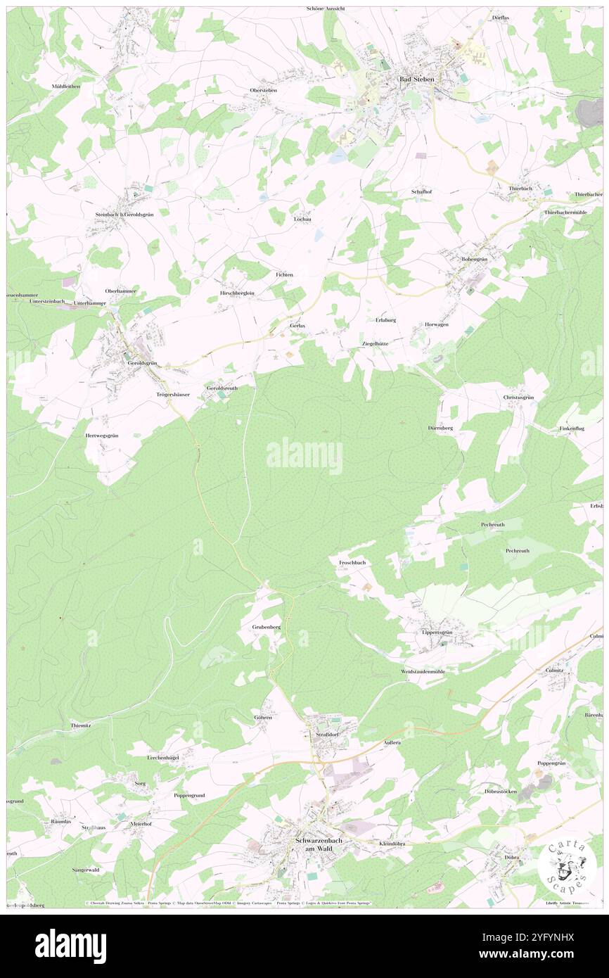 Geigenbaum, DE, Deutschland, Bayern, N 50 19' 31''', N 11 37' 29''', Karte, Cartascapes Map veröffentlicht 2024. Erkunden Sie Cartascapes, eine Karte, die die vielfältigen Landschaften, Kulturen und Ökosysteme der Erde enthüllt. Reisen Sie durch Zeit und Raum und entdecken Sie die Verflechtungen der Vergangenheit, Gegenwart und Zukunft unseres Planeten. Stockfoto