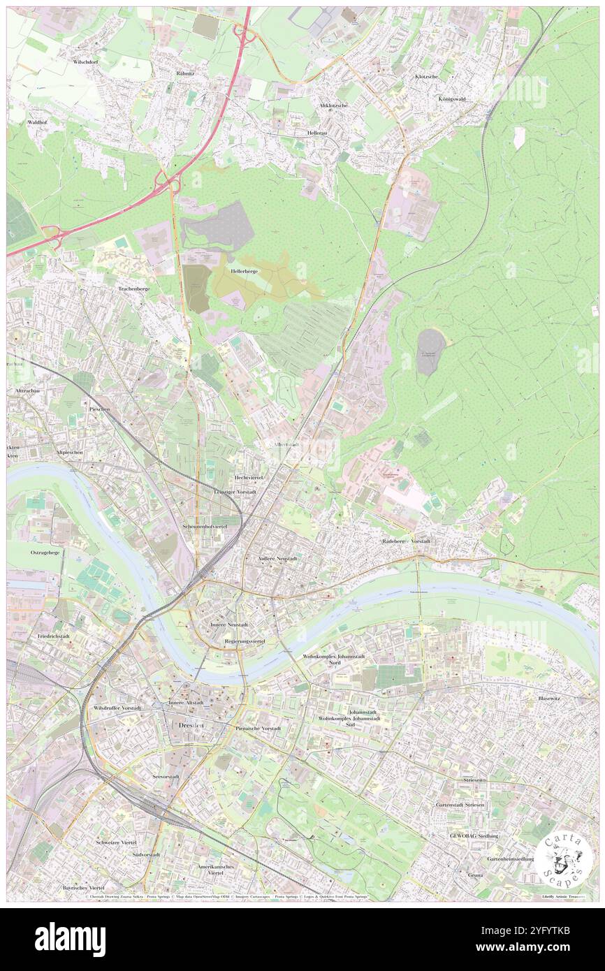 Quality Hotel Plaza Dresden, DE, Deutschland, Sachsen, N 51 4' 41''', N 13 45' 25''', Karte, Karte von Cartascapes Map veröffentlicht im Jahr 2024. Erkunden Sie Cartascapes, eine Karte, die die vielfältigen Landschaften, Kulturen und Ökosysteme der Erde enthüllt. Reisen Sie durch Zeit und Raum und entdecken Sie die Verflechtungen der Vergangenheit, Gegenwart und Zukunft unseres Planeten. Stockfoto