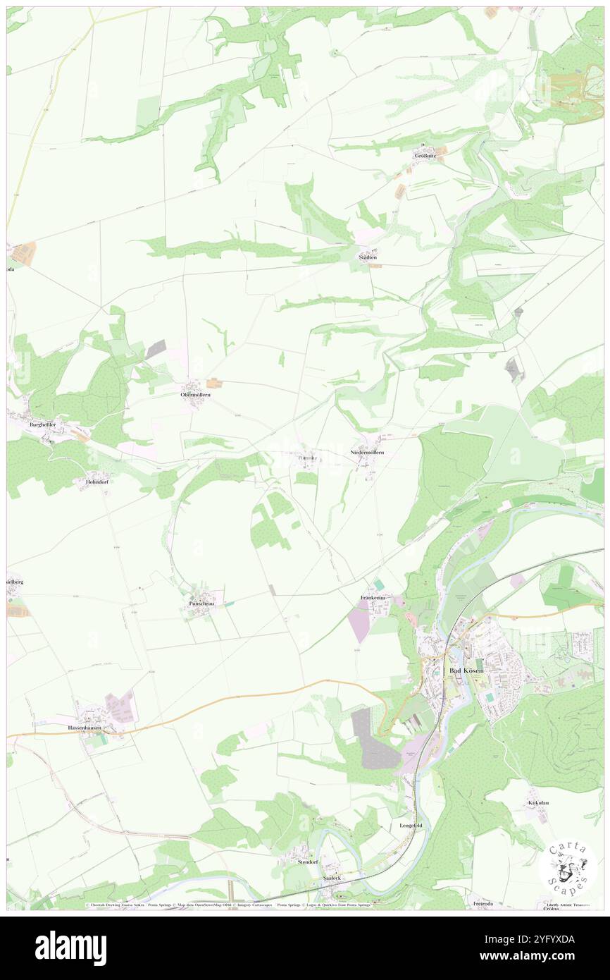 Pomnitz, DE, Deutschland, Sachsen-Anhalt, N 51 9' 21''', N 11 41' 42''', Karte, Karte, Kartenausgabe 2024. Erkunden Sie Cartascapes, eine Karte, die die vielfältigen Landschaften, Kulturen und Ökosysteme der Erde enthüllt. Reisen Sie durch Zeit und Raum und entdecken Sie die Verflechtungen der Vergangenheit, Gegenwart und Zukunft unseres Planeten. Stockfoto