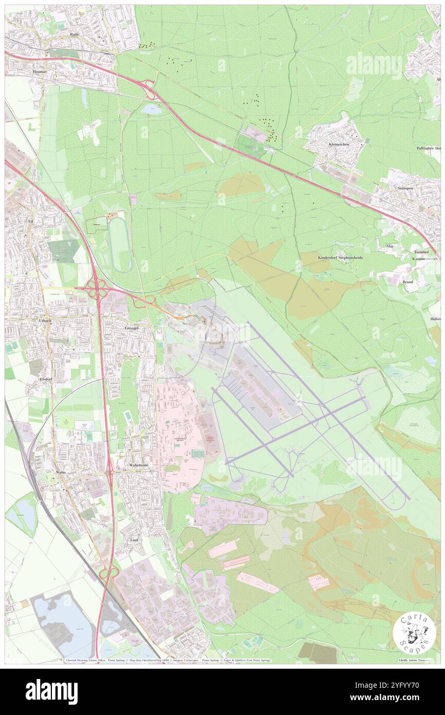 Flughafen Köln Bonn, Regierungsbezirk Köln, DE, Deutschland, Nordrhein-Westfalen, n 50 52' 44'', N 7' 22'', Karte, Cartascapes Map, veröffentlicht 2024. Erkunden Sie Cartascapes, eine Karte, die die vielfältigen Landschaften, Kulturen und Ökosysteme der Erde enthüllt. Reisen Sie durch Zeit und Raum und entdecken Sie die Verflechtungen der Vergangenheit, Gegenwart und Zukunft unseres Planeten. Stockfoto