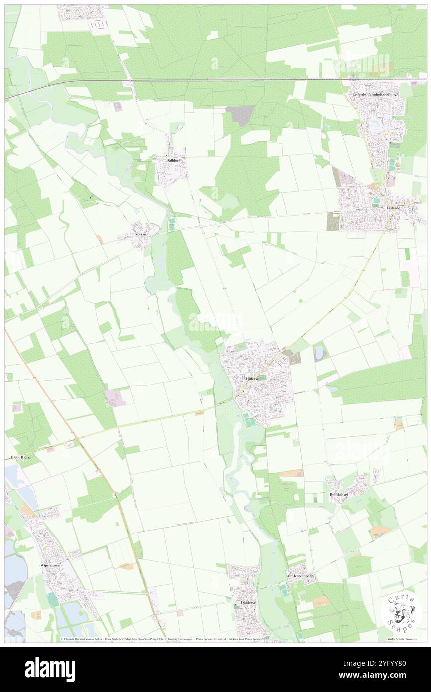 Hillerse, DE, Deutschland, Niedersachsen, N 52 25' 0''', N 10 24' 0''', Karte, Cartascapes Map, veröffentlicht 2024. Erkunden Sie Cartascapes, eine Karte, die die vielfältigen Landschaften, Kulturen und Ökosysteme der Erde enthüllt. Reisen Sie durch Zeit und Raum und entdecken Sie die Verflechtungen der Vergangenheit, Gegenwart und Zukunft unseres Planeten. Stockfoto